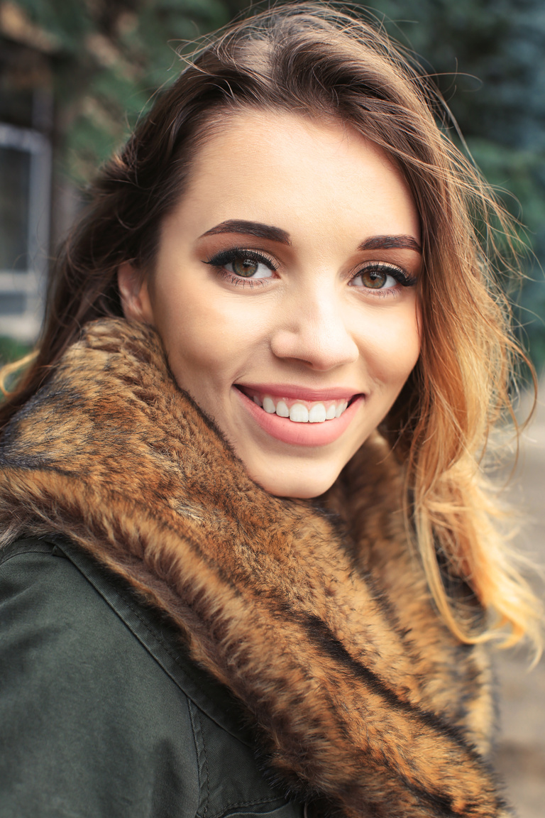 A Young Woman Smiling